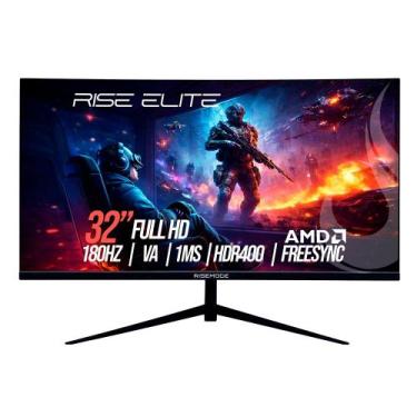 Imagem de Monitor Gamer Curvo Rise Mode Elite 32", Full HD, 180Hz, 1ms, VA, Free