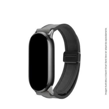 Imagem de Bracelete De Couro C/ Fecho Magnético P/ Xiaomi Band 8/9/10
