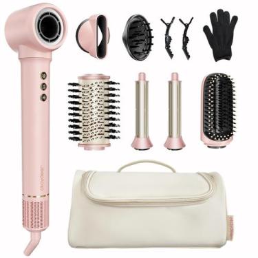 Imagem de Escova Secadora de Cabelo Okaydeer 7 em 1 com Modelador de Cachos Auto