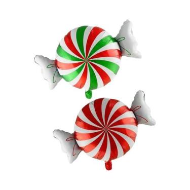 Imagem de Balões De Natal Vermelhos E Verdes 2 Peças Decorações De Balão Moinho 