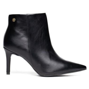 Imagem de Bota Feminina Vizzano Bico Fino Salto Preto, Preto, 38
