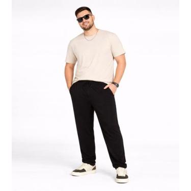 Imagem de Calça Masculina De Moletom Plus CDKA Preto, G1, Preto