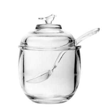 Imagem de Açucareiro com Colher e Tampa Bird 150ml Cristal Ecológico Wolff
