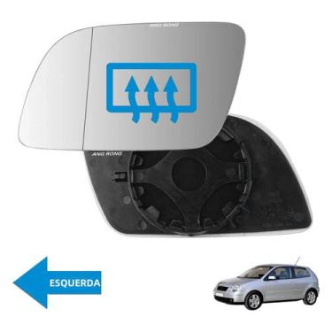 Imagem de Vidro Do Espelho Retrovisor Esquerdo Convexo Aquecido Para VW Polo 9N 