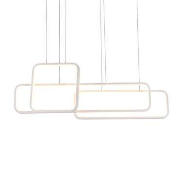 Imagem de Lustre Pendente Quality Recto 1446 Led Bivolt Branco