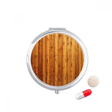 Imagem de Porta-pílulas texturizadas de madeira laranja para o chão, caixa de armazenamento de medicamentos