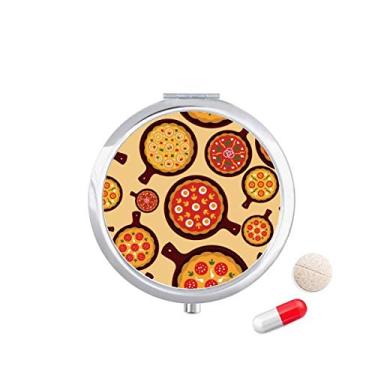 Imagem de Pizza Italy Tomate Foods Pill Case Pocket Medicine Storage Box Dispenser