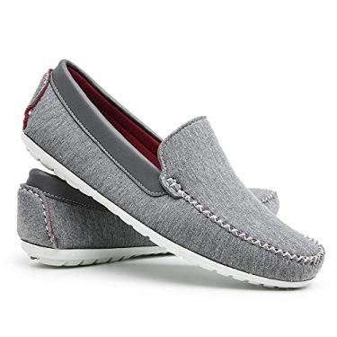 Imagem de Mocassim Sapato Masculino Leve Confort Oferta (39, Jeans Cinza Claro)