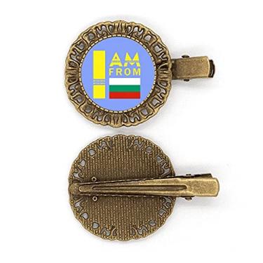 Imagem de Presilha de cabelo I Am From Bulgaria Art Deco para presente moderno grampo de cabelo