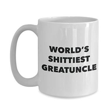 Imagem de Caneca Great-uncle – Copo de café – World's Shittiest Great-uncle – Presente para tio-tio – Ideia divertida de