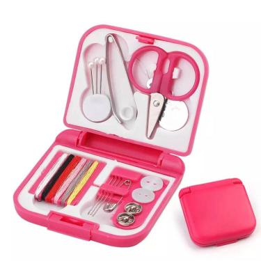 Imagem de Mini Kit de costura de bolso viagem emergência botão linha agulha