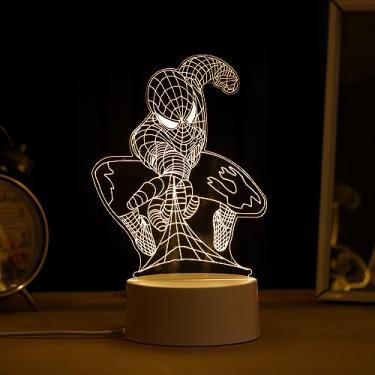 Imagem de PopLumos - Luminária led 3d, abajur de mesa, homem aranha