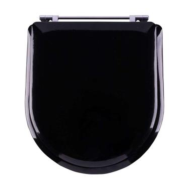 Imagem de Assento Sanitário Almofadado Calypso Preto para Louça Incepa