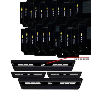 Imagem de Tapete Carpete Bordado + Soleira GM Escolha o Carro