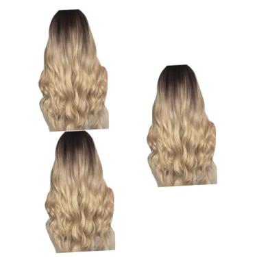 Imagem de Balacoo 3 Pecas peruca wig cachos frizzer cabelos ondulados cabelos cacheados Moda conjunto de cabelo mulheres