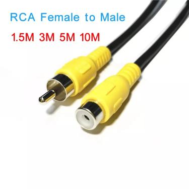 Imagem de Cabo de extensão RCA Audio Video para HDTV  1 Rca macho para 1 Rca fêmea  1m  3m  5m