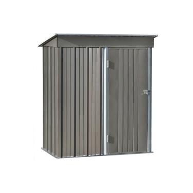 Imagem de Galpões de jardim pátio cinza 1,5 m x 0,9 m Galpão de jardim, galpão de armazenamento de metal com porta trancável, armário de ferramentas para quintal, gramado, galpões de armazenamento ao ar livre