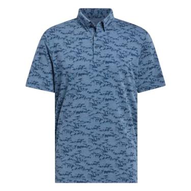 Imagem de adidas Camisa polo masculina de golfe estampada, Arctic Night, G