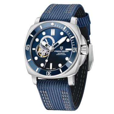 Imagem de SUZAKU Relógios masculinos Pagani Design 200 m relógio automático de mergulhador para homens Japão NH39 movimento mecânico moda luxo casual negócios relógio de pulso, Azul