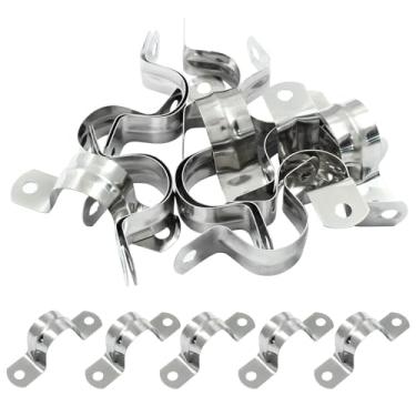 Imagem de Hordion 30 peças de suporte em U de 2,5 cm, alça de tubo rígido M25, braçadeira de conduíte de aço inoxidável para fixação de tubos