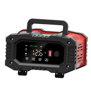 Imagem de Carregador de bateria 12v e 24v para carro moto caminhão - Bivolt inteligente (20/10A)