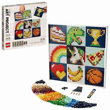 Imagem de LEGO 21226 Art: Project Create Together Set, Canvas Wall Art D cor, Collaborative Creative Activity, Xmas Gift Idea for Kids, Adults, Families, Mosaic Crafts Kit