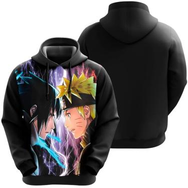 Imagem de Blusa Moletom Sublimação Blusão Full Print com Capuz Anime Novidade-Unissex