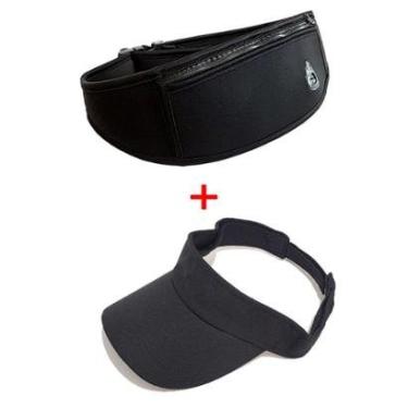 Imagem de kit Viseira Pochete feminina esportiva corrida porta celular-Feminino