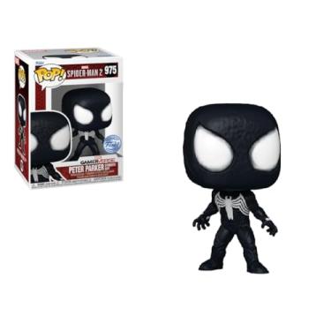 Imagem de Funko Homem-Aranha 2 Gamerverse Peter Parker Symbiote Suit 975 Boneco Pop Bobblehead exclusivo, padrão, preto