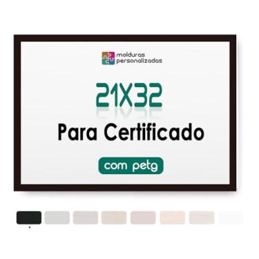 Imagem de Moldura 21x32 cm para Certificado Diploma Arte com Proteção Acetato Petg
