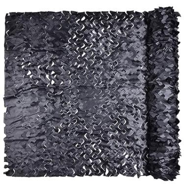 Imagem de Rede de camuflagem iunio, rede de camuflagem, rolo em massa, malha, capa, persiana para caça, decoração, sombra de sol, festa, acampamento, ao ar livre, Preto, 6.5ftx5ft/2mx1.5m