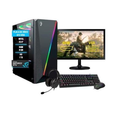Imagem de Pc Gamer Completo Intel I5 4º Geração Gtx 1050 8Gb Hd 1Tb - Amorim Tec