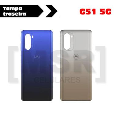 Imagem de Tampa traseira celular MOTOROLA modelo G51 5G, DOURADO