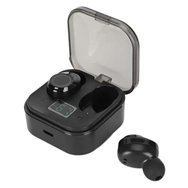 Imagem de Fones de Ouvido Sem Fio Estéreo IPX7 À Prova D 'Água Fone de Ouvido Baixo Pesado Com Estojo de Carregamento Preto para Treinos