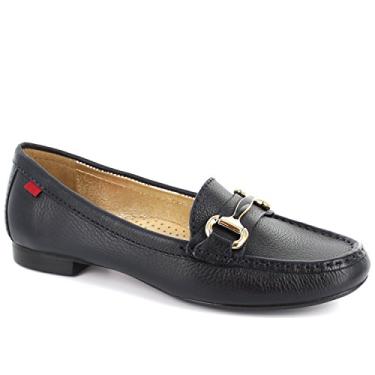 Imagem de MARC JOSEPH NEW YORK Mocassim feminino de couro Grand Street para dirigir, Azul-marinho granulado, 5