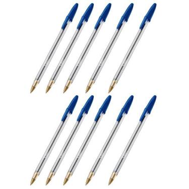Imagem de Kit 10 Caneta Esferiografica Bic Cristal 1.0MM - Azul