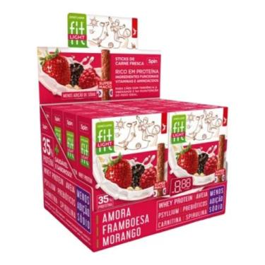 Imagem de Petisco Fit Light Spin Pet Amora/framboesa/morango 50g 8un