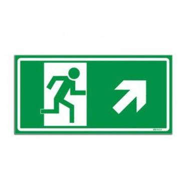 Imagem de Placa - rota de saida subir a direita em ps -24x12cm emplac br