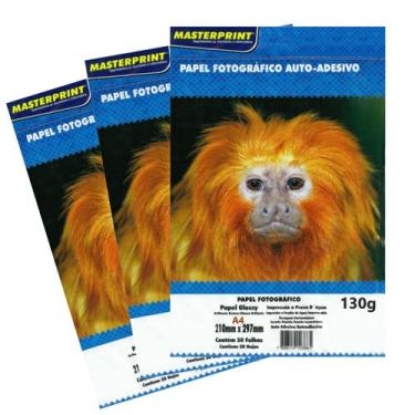 Imagem de Papel Fotog Ades A4 130g 150f Masterprint Cor: Branco, Branco