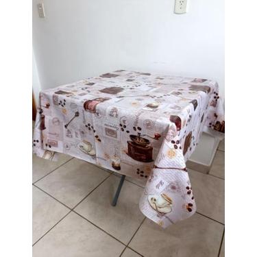 Imagem de Toalha De Mesa Retangular Impermeável Térmica 1,40 X 1,40 - Le Bianco,