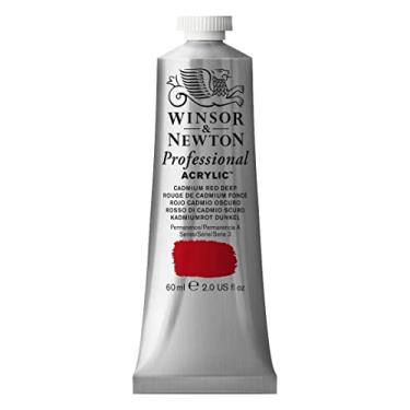 Imagem de Winsor & Newton Cor acrílica profissional, tubo de 60 ml (60 ml), vermelho cádmio profundo