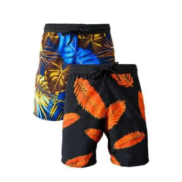 Imagem de KIT 2 Bermudas Praia Masculina Short Tactel com elastano - KS, G, Mult