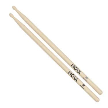 Imagem de Baqueta 5B Nova By Vic Firth Ponta de Madeira Hickory - VICFIRTH, Natu