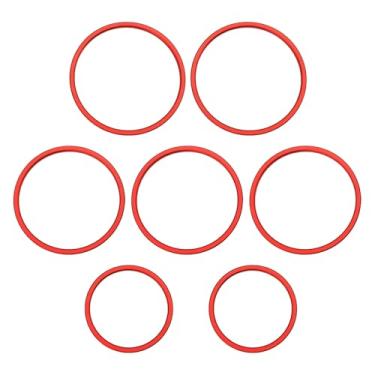 Imagem de SING F LTD 7 peças de capa de anel de saída de ar condicionado para carro compatível com Mercedes Benz C Class 2015 W205 C180 C200 X253 C250 C300 C350 C400 Vermelho