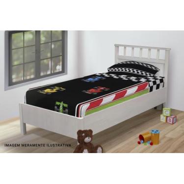 Imagem de Jogo De Lençol Solteiro 3 Peças Conjunto Carros de Corrida Pista de Ca