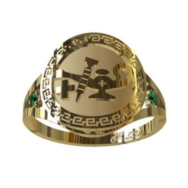 Imagem de Anel de Formatura Técnico em Enfermagem em Ouro 18K - Vieira Cruz Joia