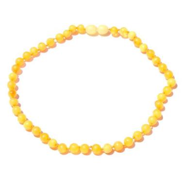 Imagem de Colar de Âmbar Báltico Milk Não Polido para Bebê - Âmbar Original