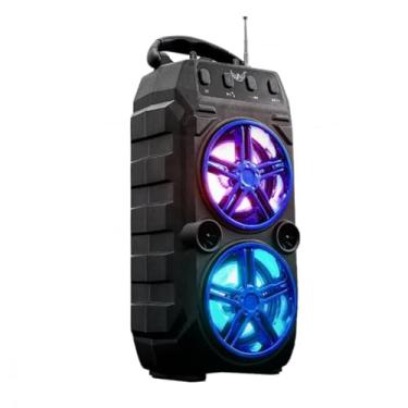 Imagem de Caixa de Som Bluetooth 5W com Antena e Entrada P10, 2x5W RMS, Rádio FM, Entrada para Cartão TF/Pen Drive/Cabo P2/Karaokê (Azul)