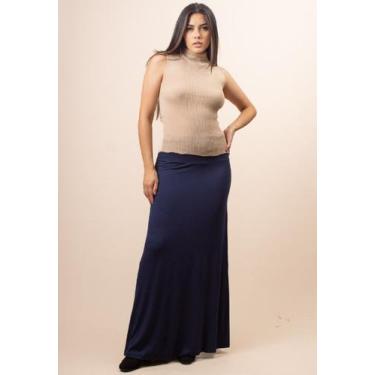 Imagem de Saia Longa Malha Sereia Azul Marinho - Amazonia Vital