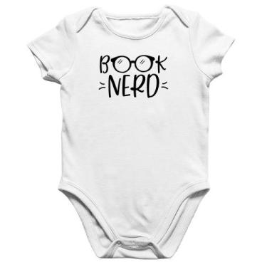 Imagem de Body Bebê Algodão Book Nerd - Foca na Moda, Branco, G
